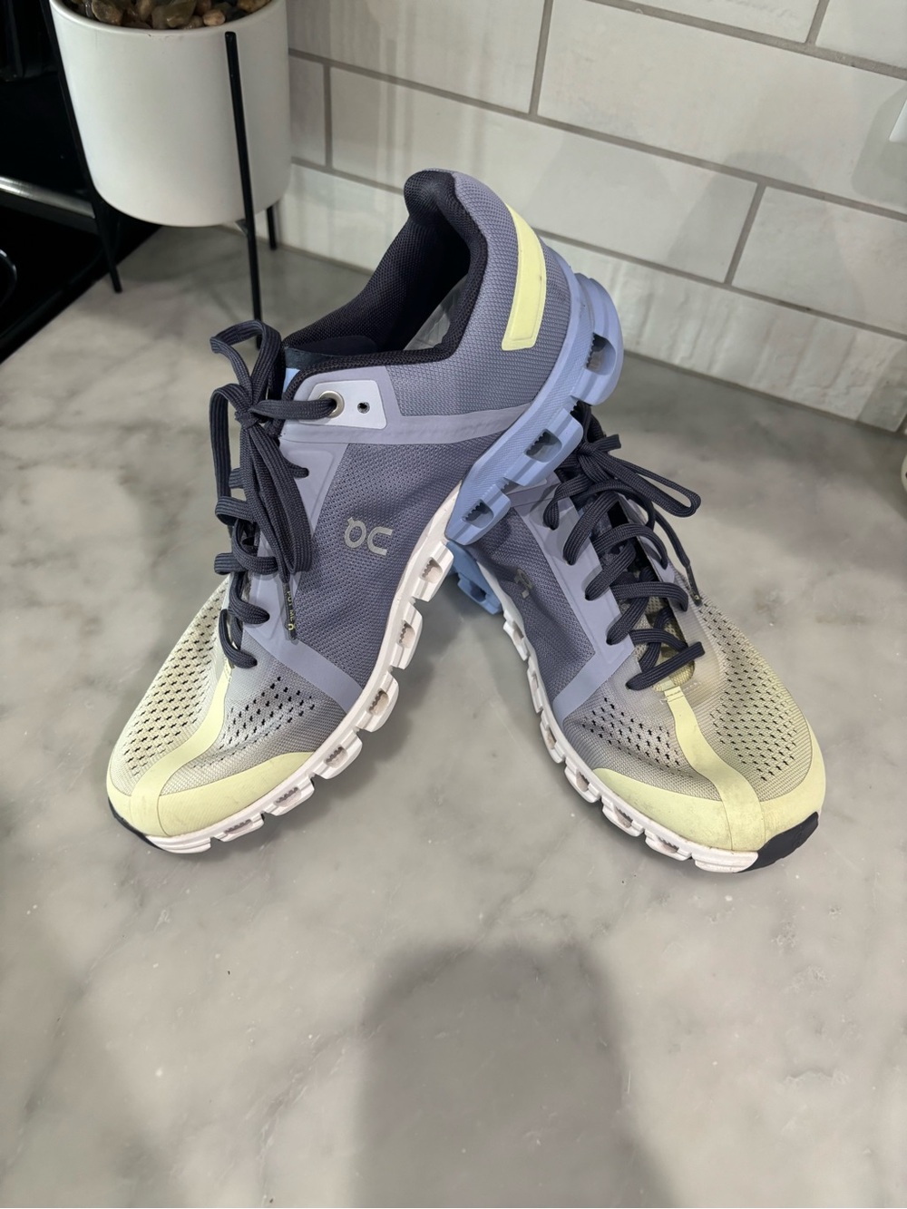 ON Cloud Running Nimbus Women's Light Blue & Yellow Running Shoes